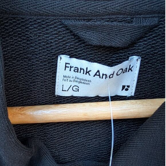 NWT Frank & Oak The French Terry Oversized Hoodie in Black, size L - Picture 3 of 8